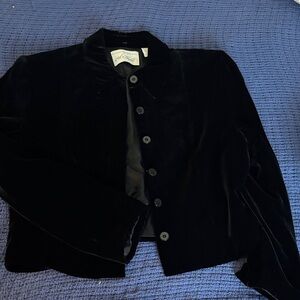 Lord & Taylor Black Velvet Blazer